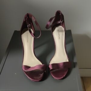 Le Chateau Maroon Ankle Strap Heels